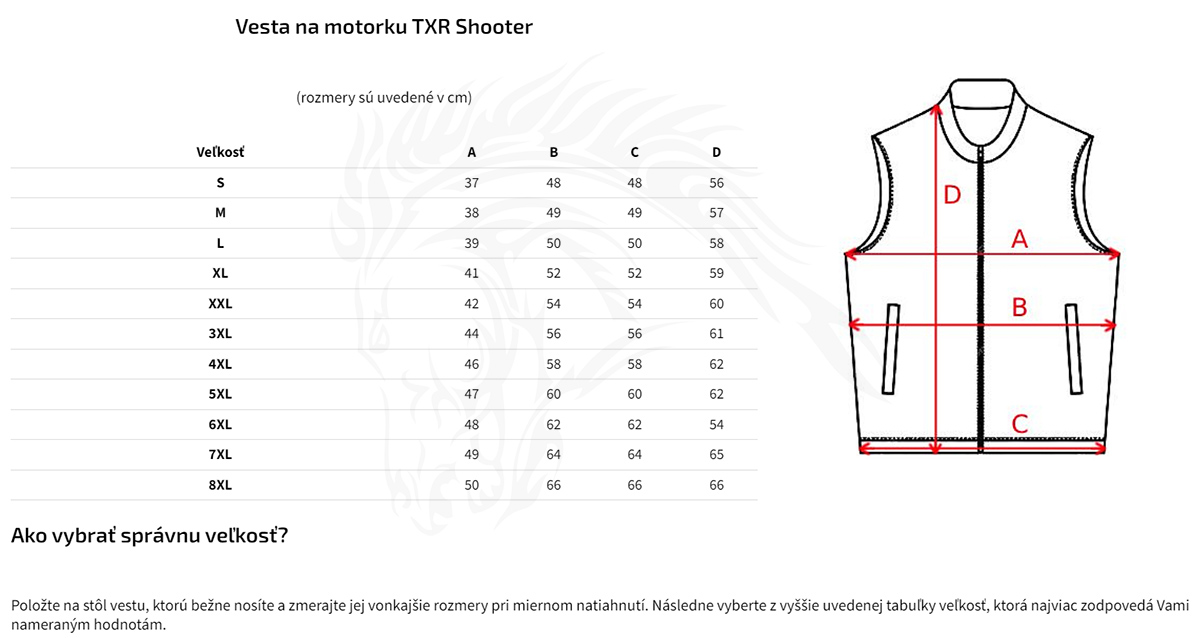 TXR Kožená vesta na motorku Shooter 3XL